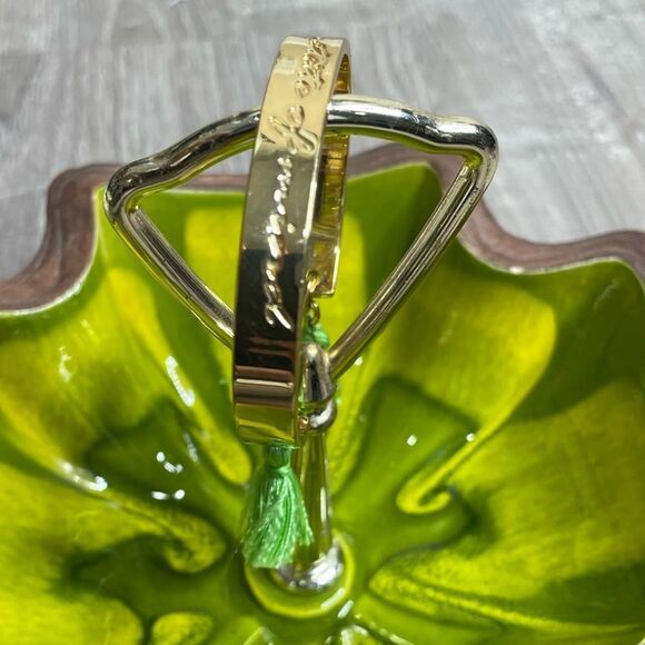 Lilly Pulitzer Sunny State of Mind Gold Tassel Cuff Bracelet - Picture 5 of 6